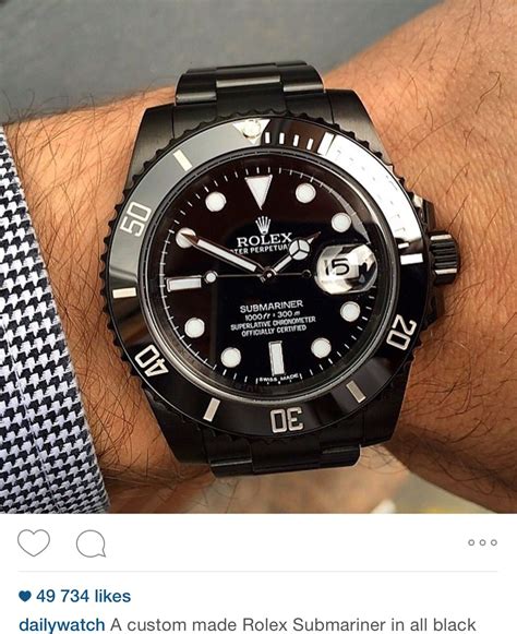 does rolex make a black watch|custom black rolex watches.